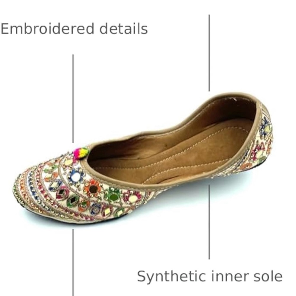 Colorful Embellished Women's Flats - size 8.5 - Picture 4 of 6